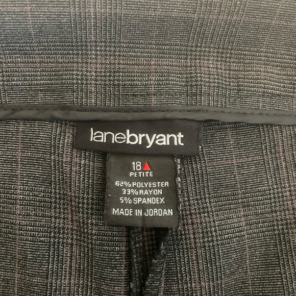Lane Bryant Plaid Wide Leg Petite Trouser Pants - Size 18 - Picture 14 of 14